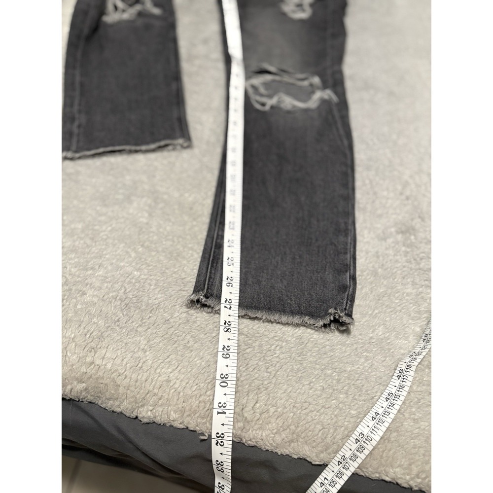 American Eagle 90s Boyfriend Jeans Womens Distressed Highest Rise Gray Denim 0 - Picture 3 of 9